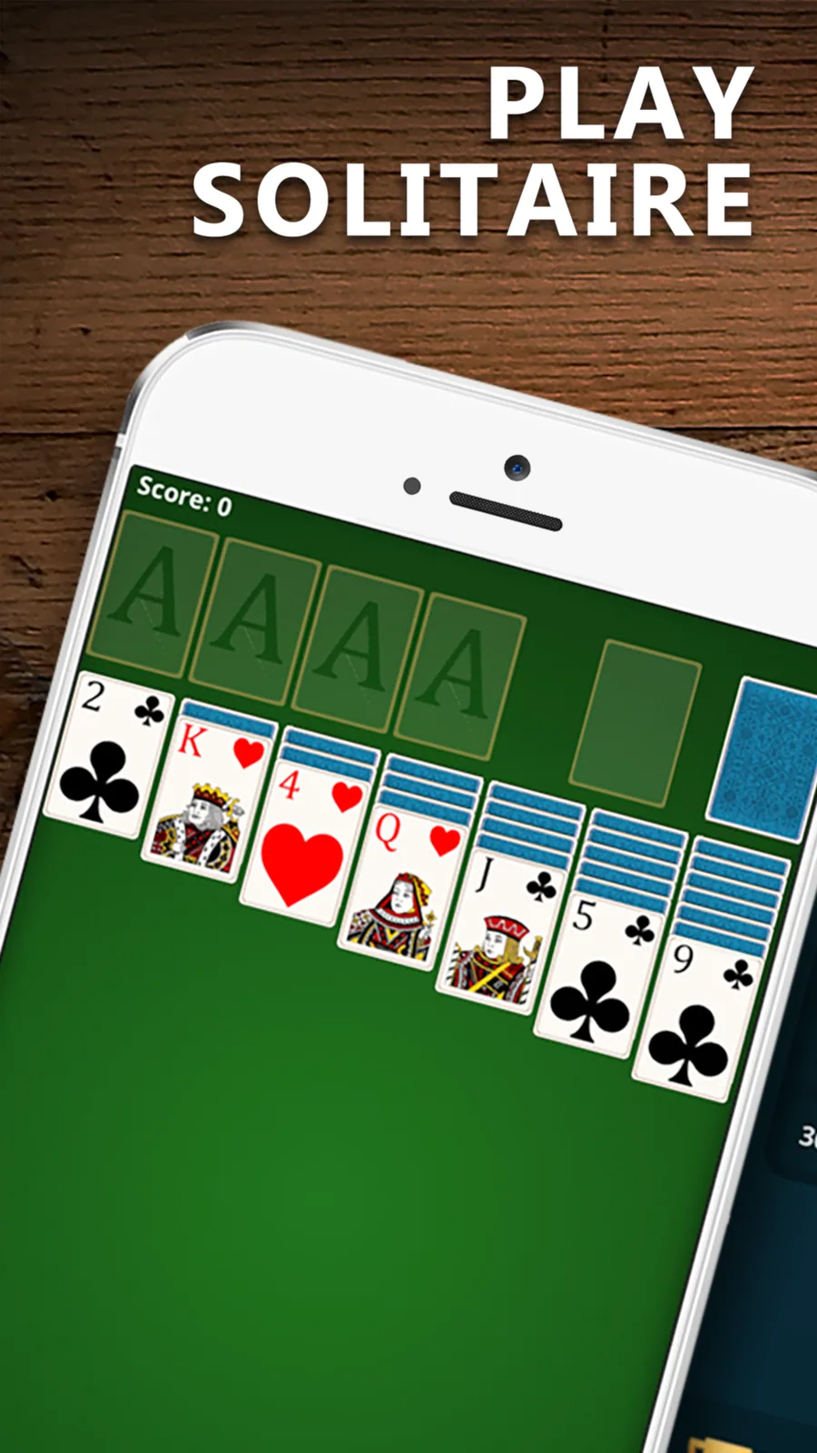 Solitaire Classic displayed on a mobile device